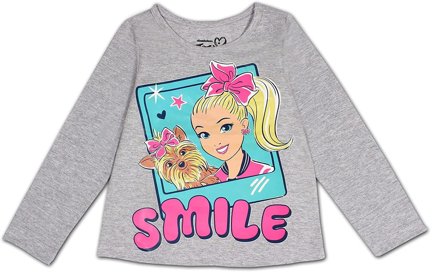 Nickelodeon Girl's 3-Pack Jojo Siwa Long Sleeve Graphic Tee Shirt