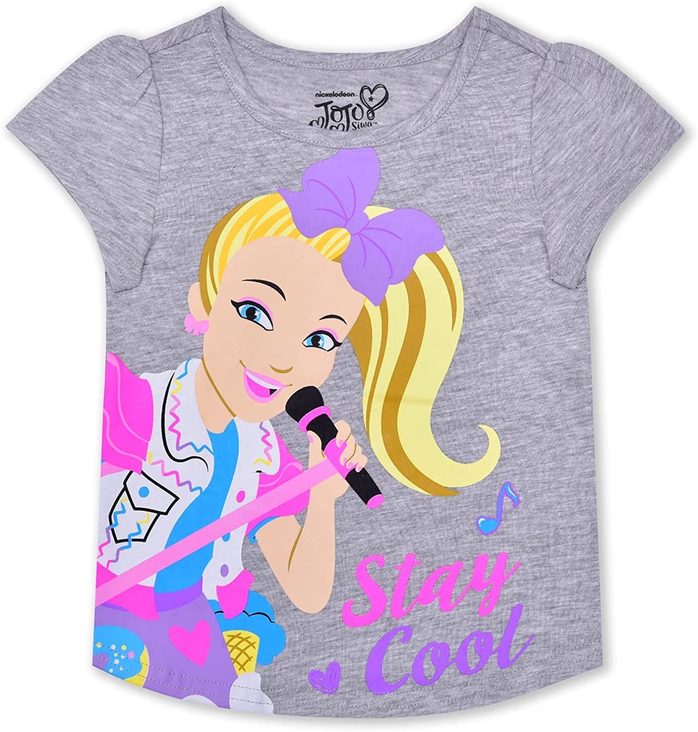 Nickelodeon Girl's 4 Pack Jojo Siwa Short Sleeve Tee Shirt Set