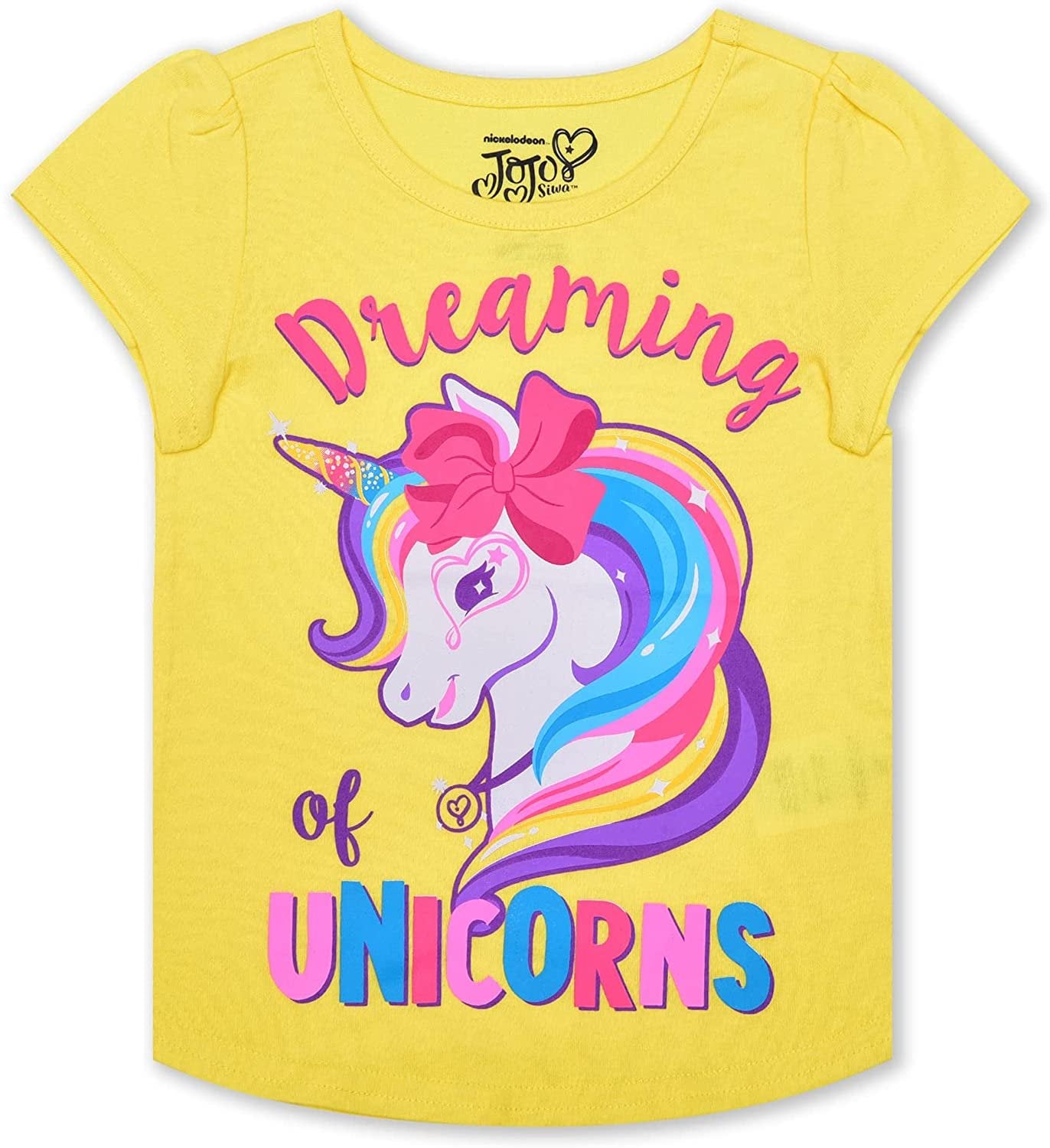 Nickelodeon Girl's 4 Pack Jojo Siwa Short Sleeve Tee Shirt Set