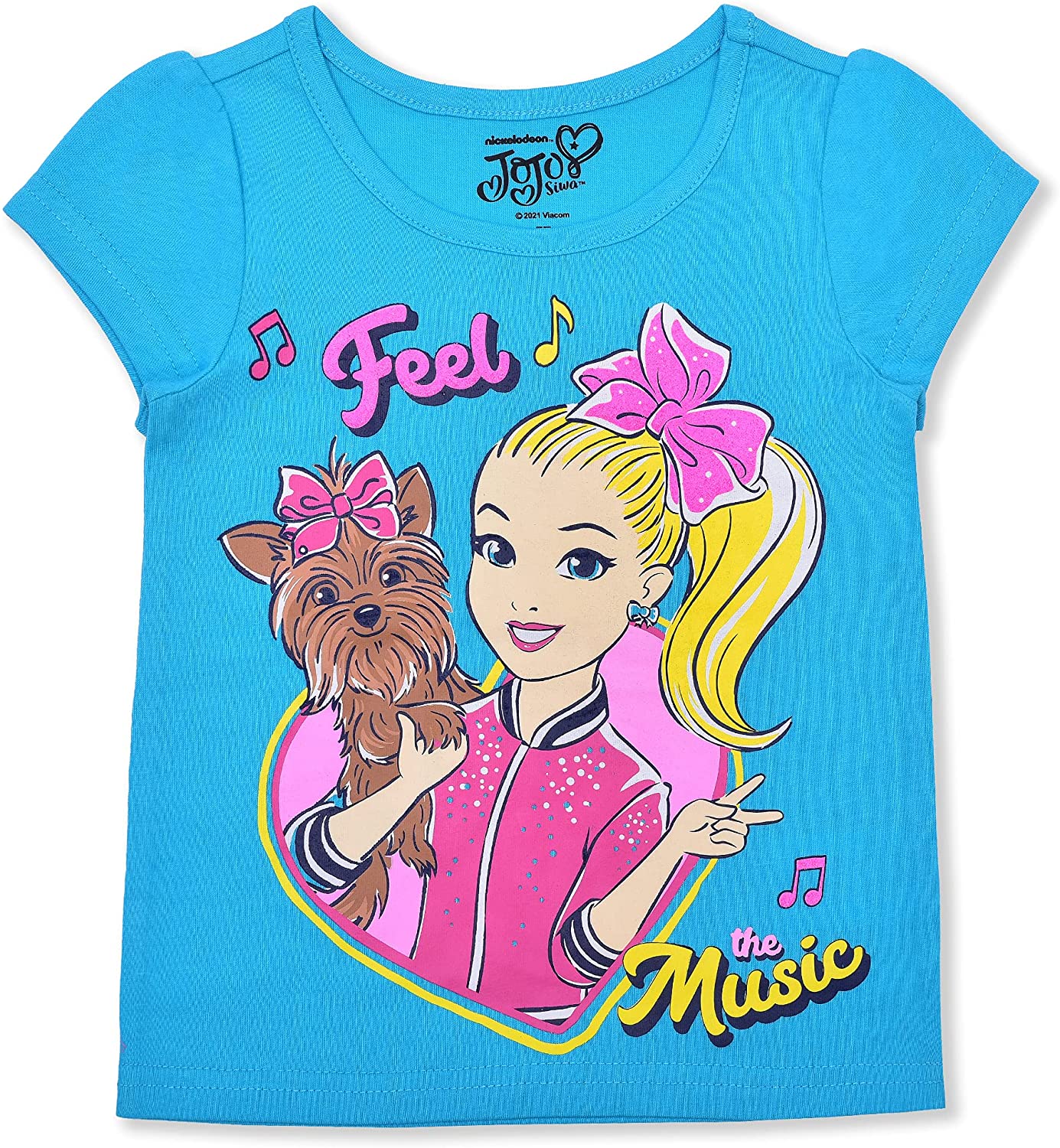 Nickelodeon Jojo Siwa Girls’ T-Shirt, Zip Up Hoodie and Legging Set for Toddler and Little Kids – Pink/Blue/Navy