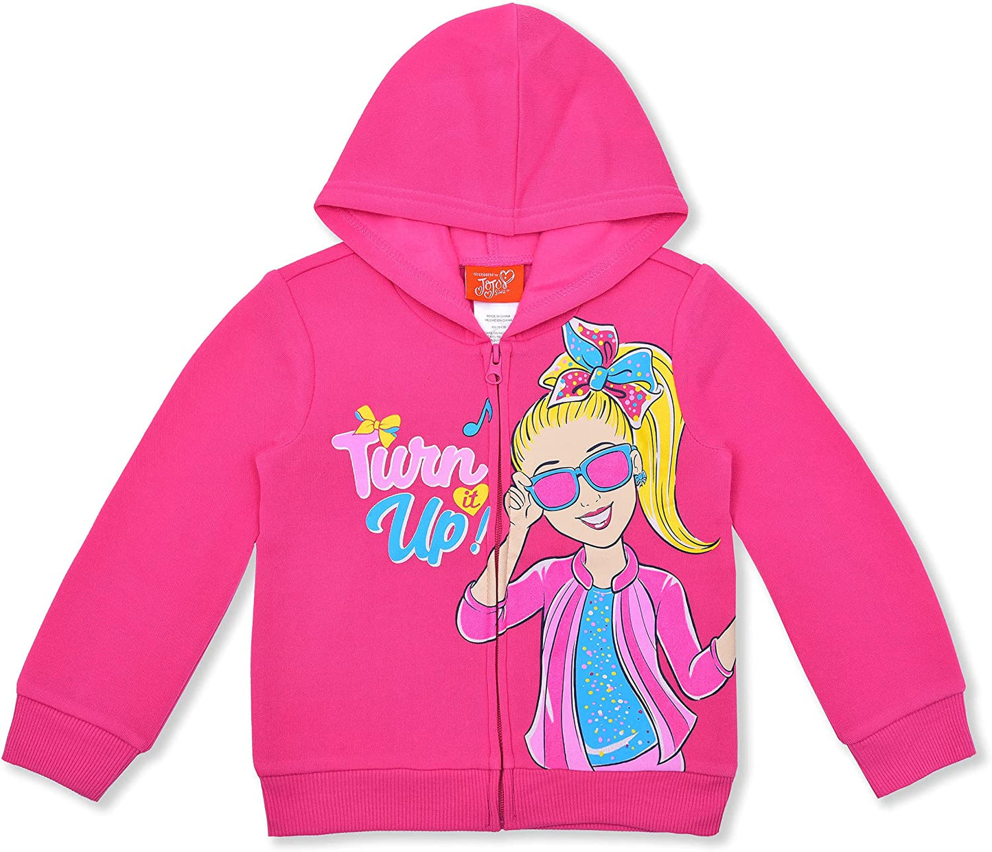 Nickelodeon Jojo Siwa Girls’ T-Shirt, Zip Up Hoodie and Legging Set for Toddler and Little Kids – Pink/Blue/Navy