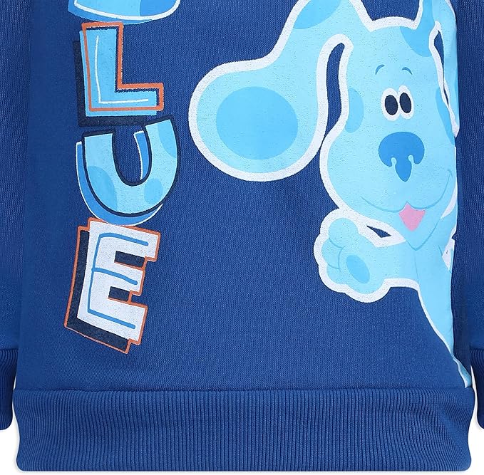 Nickelodeon Blues Clues Boys Half Zip Up Pullover Hoodie for Infant and Toddler - Blue/Orange