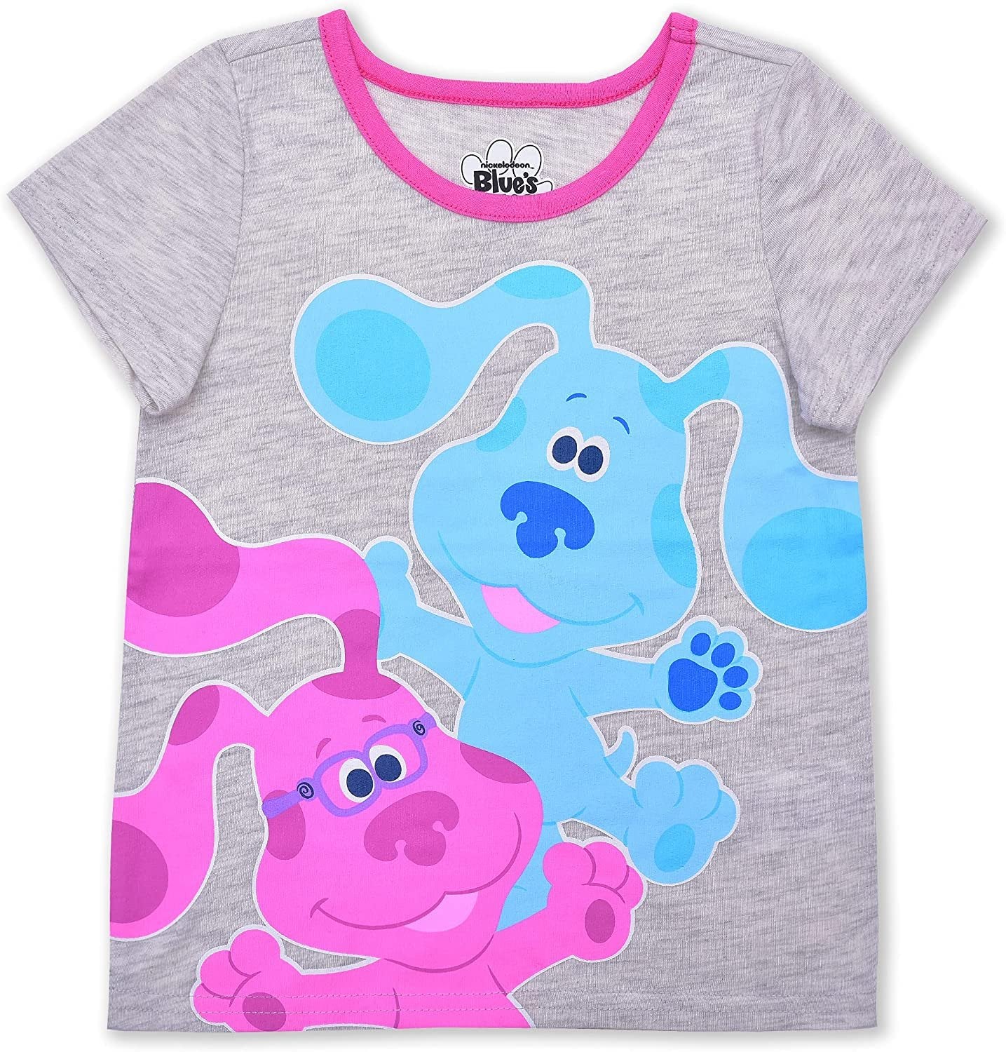 Nickelodeon Blue’s Clues Girls’ T-Shirt and Short Set for Infant and Toddler – Pink/Grey