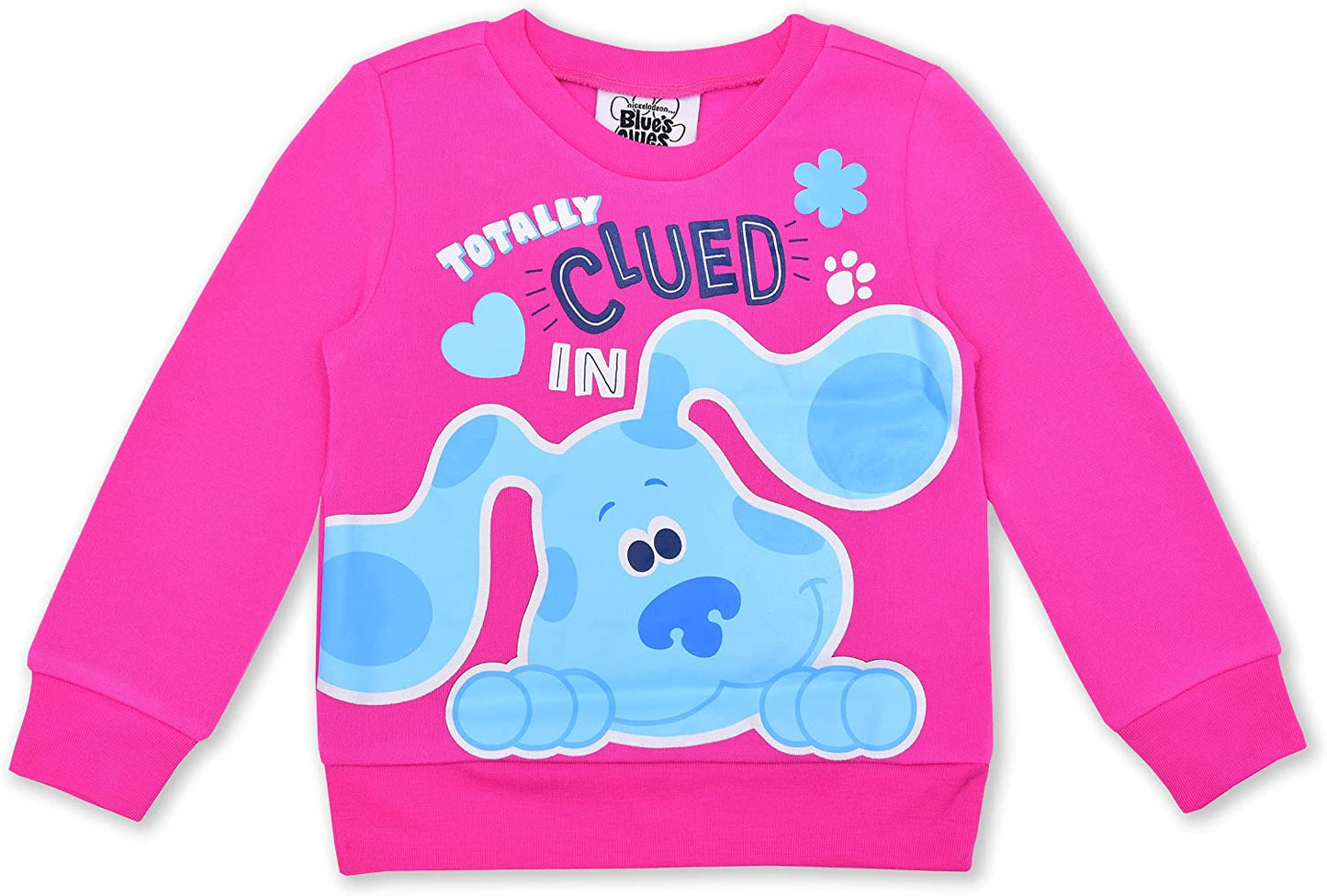 Nickelodeon Blue’s Clues & You Girls’ Long Sleeve Shirt and Jogger Pant Set for Infant and Toddler – Navy/Pink