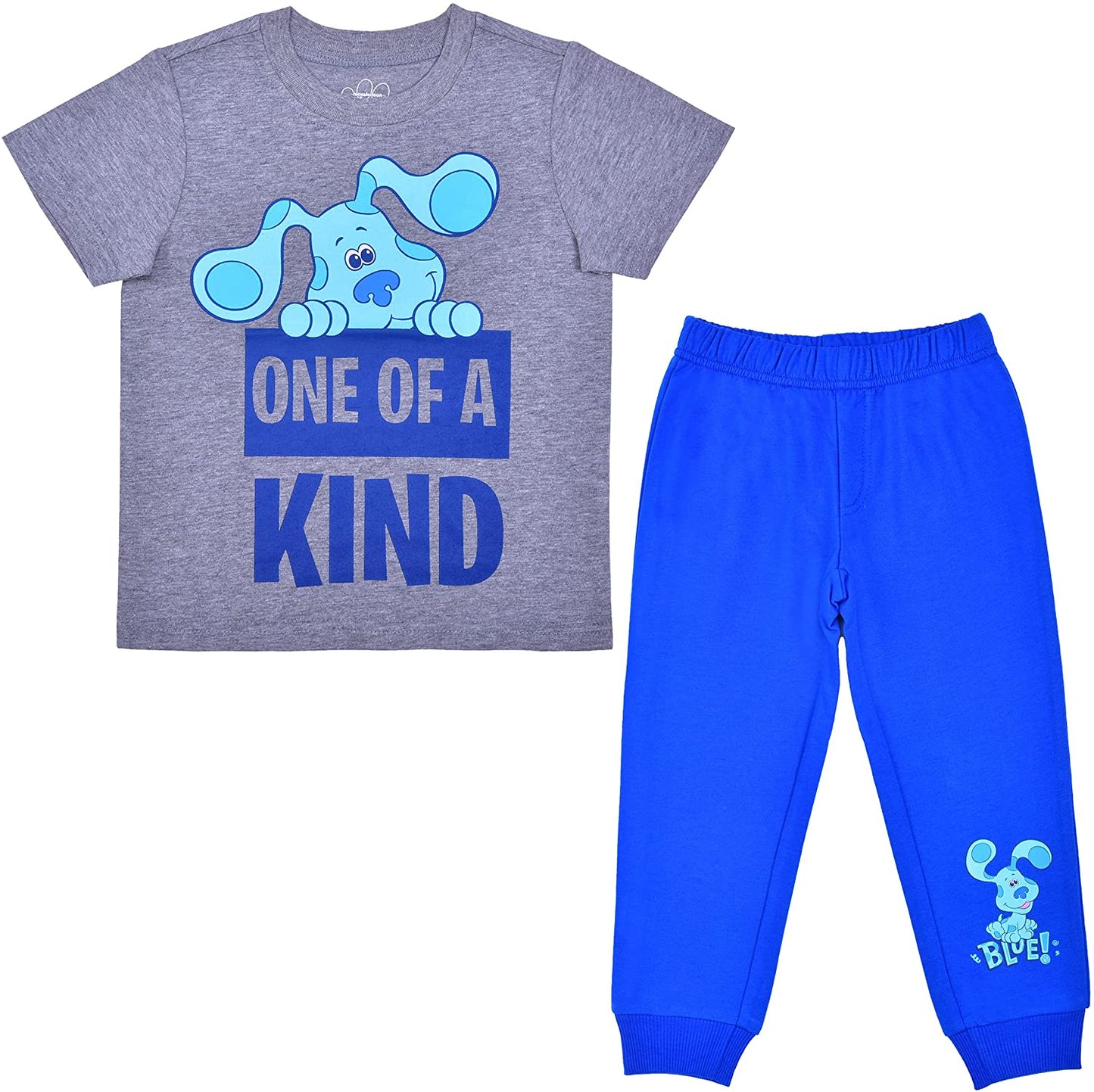 Nickelodeon Blue’s Clues Boys T-Shirt and Jogger Set for Toddler – Grey/Blue