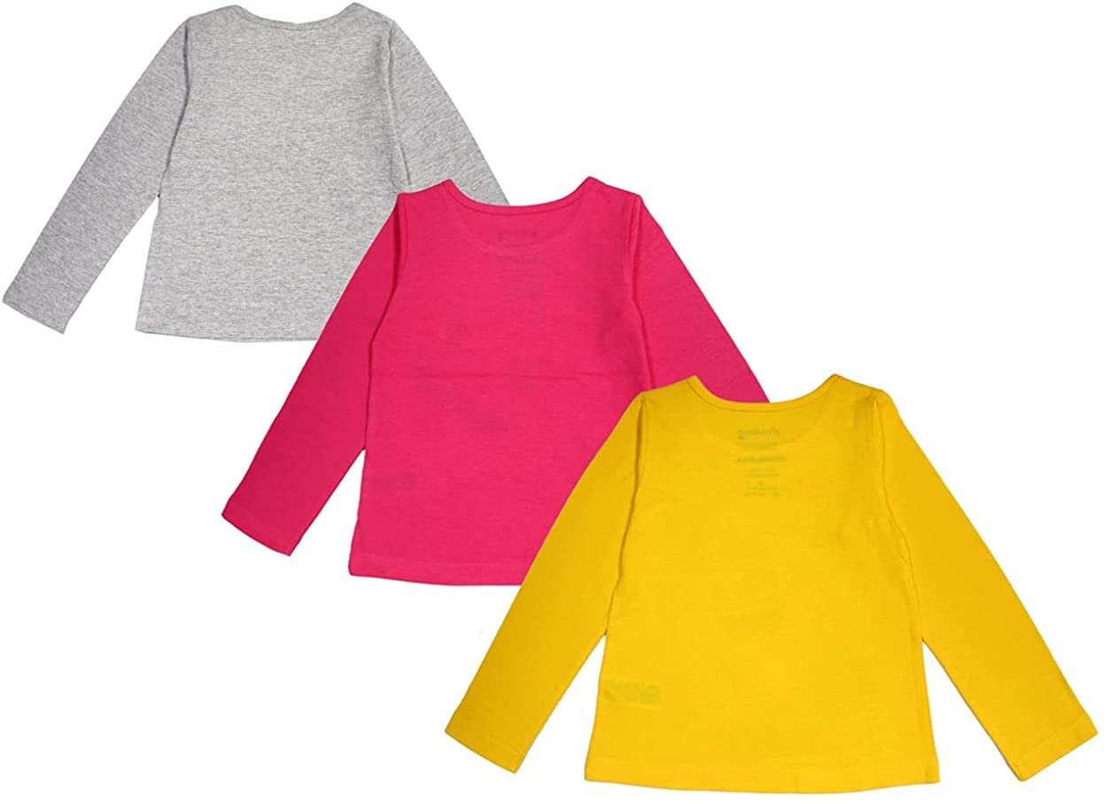 Nickelodeon Girl's 3-Pack Baby Shark Long Sleeve Graphic Tee Shirt