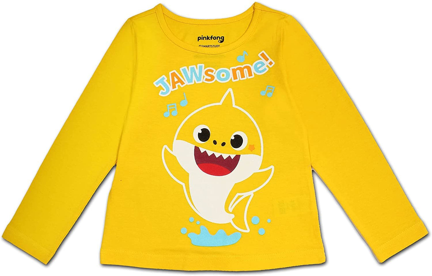 Nickelodeon Girl's 3-Pack Baby Shark Long Sleeve Graphic Tee Shirt