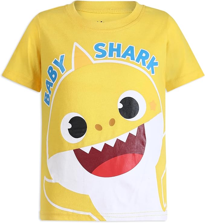 Nickelodeon’s Baby Shark Zip Up Hoodie, Shirt and Jogger Pant Bundle for Boys