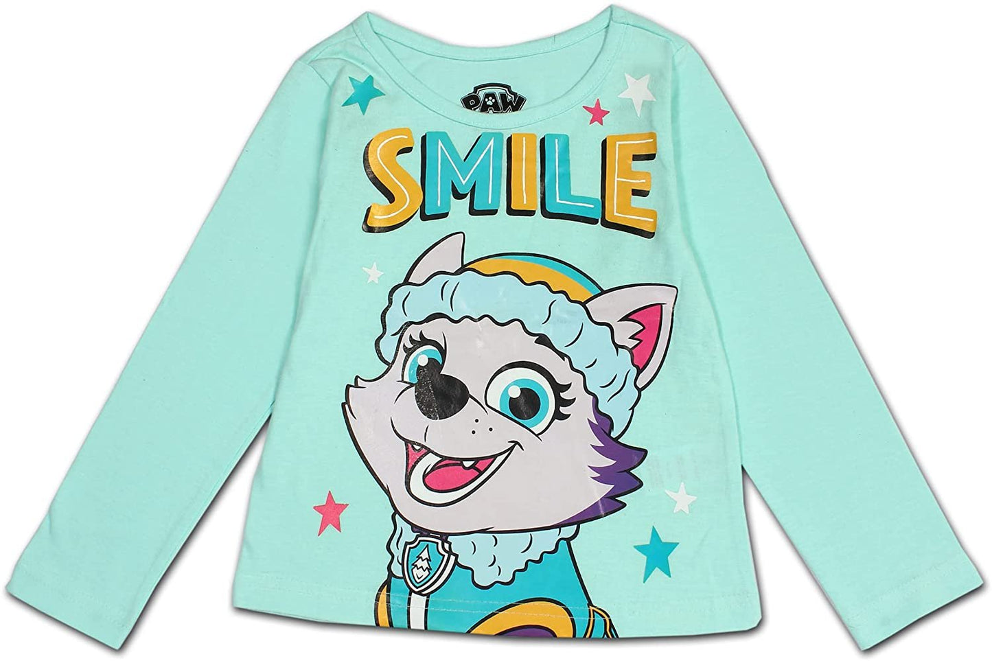 Paw Patrol Everest and Skye Girls 3 Pack Long Sleeve T-Shirts - Blue/Grey/Pink
