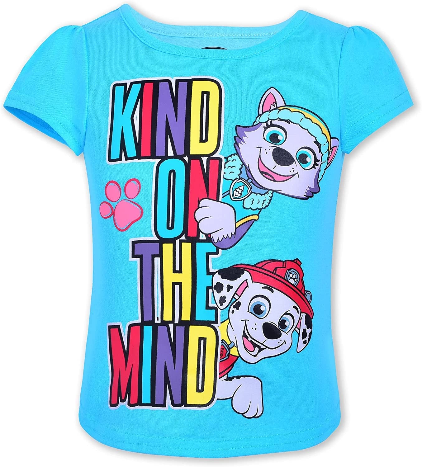 Nickelodeon Paw Patrol Skye and Everest Girls’ Short Sleeve Shirt 4 Pack for Toddler and Little Kids – Blue/Purple/Pink
