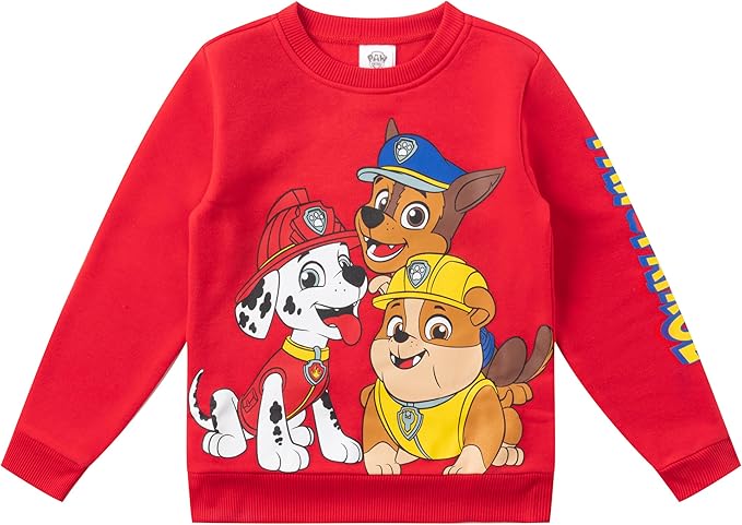 Nickelodeon Paw Patrol Boys’ Sweatshirt and Jogger Set for Toddler and Little Kids – Blue/Navy/Red