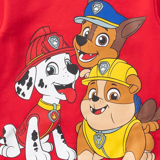 Nickelodeon Paw Patrol Boys’ Sweatshirt and Jogger Set for Toddler and Little Kids – Blue/Navy/Red