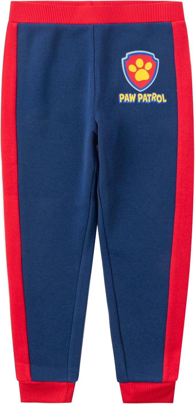 Nickelodeon Paw Patrol Boys’ Sweatshirt and Jogger Set for Toddler and Little Kids – Blue/Navy/Red