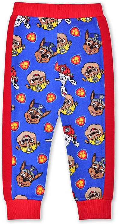 Nickelodeon Paw Patrol Boys’ Sweatshirt and Jogger Set for Toddler and Little Kids – Blue/Navy/Red