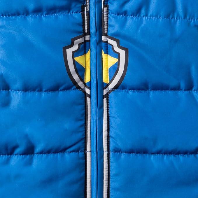 Nickelodeon Paw Patrol Boys' Long Sleeve Tee, Vest and Jogger Pants Set for Toddler and Little Kids – Blue/Navy/Yellow