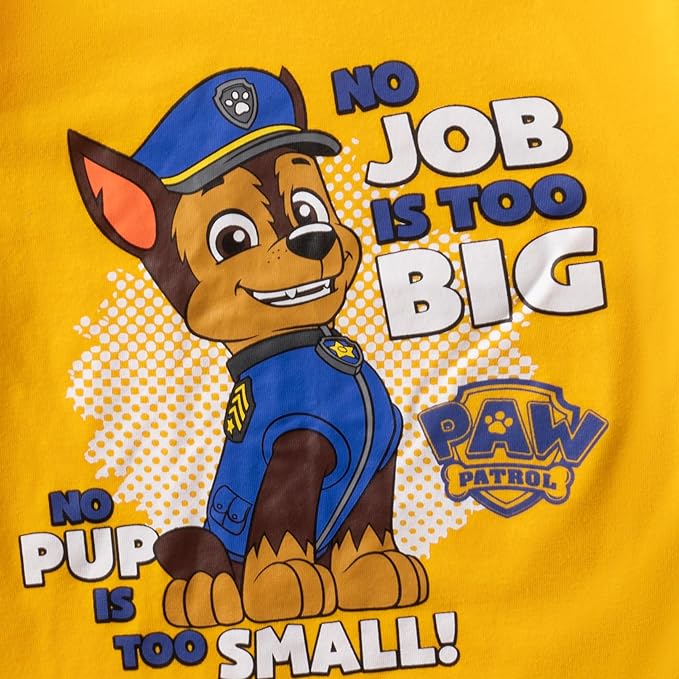Nickelodeon Paw Patrol Boys' Long Sleeve Tee, Vest and Jogger Pants Set for Toddler and Little Kids – Blue/Navy/Yellow