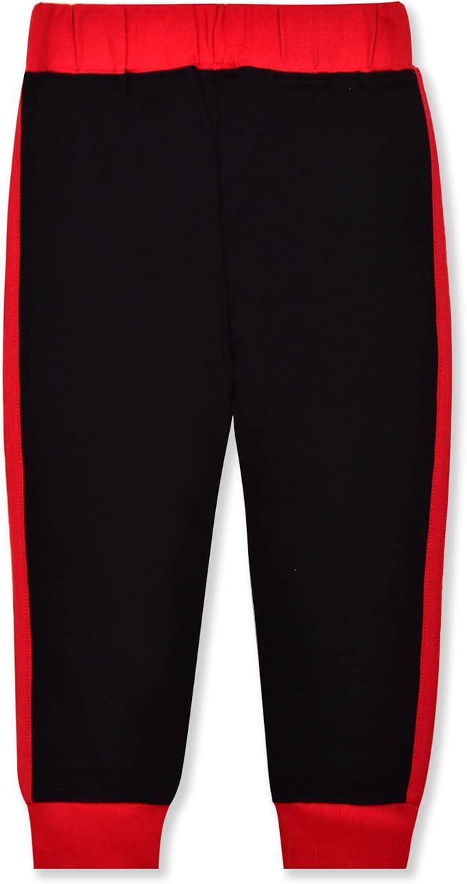 Disney Cars Boys’ Long Sleeve Shirt Costume and Jogger Set for Toddler and Little Kids – Red/Black