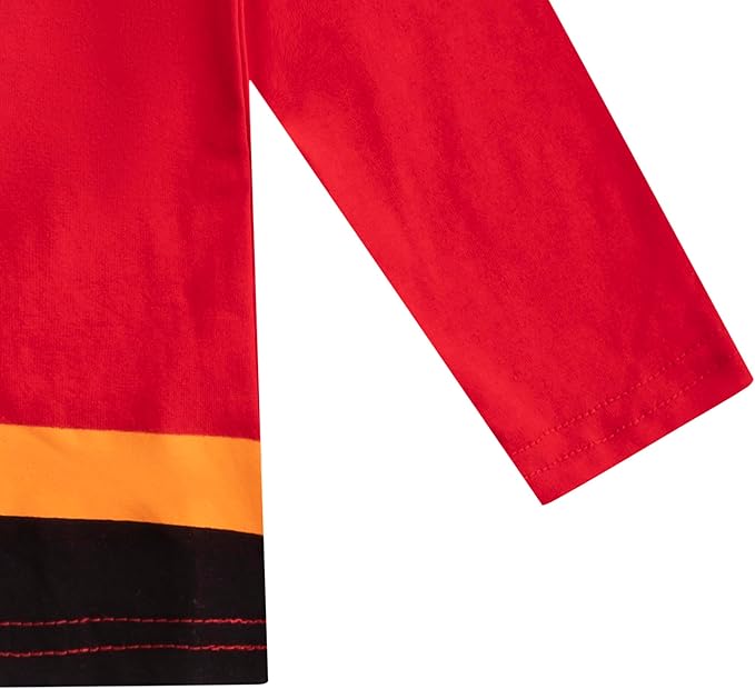 Disney The Incredibles Boys’ Long Sleeve Shirt and Jogger Pants Set for Toddler and Little Kids – Red/Black