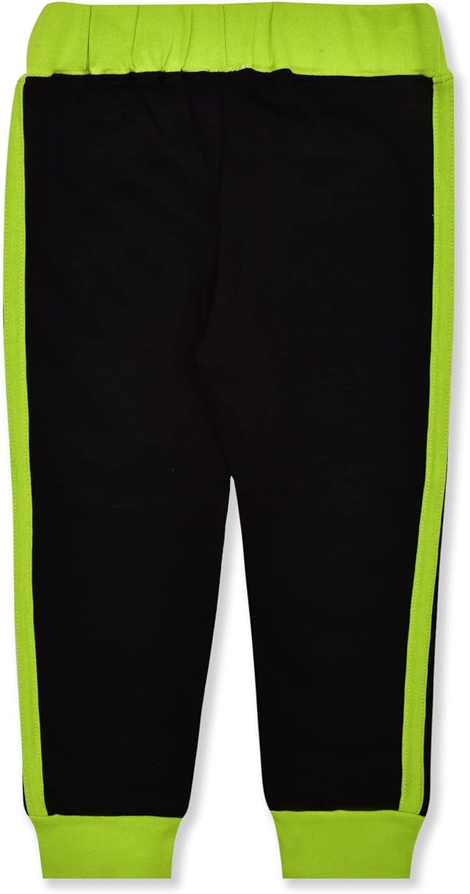 Disney Monster Inc. Mike and Sully Boys’ Long Sleeve Shirt and Jogger Pant Set for Toddler and Little Kids – Blue/Green