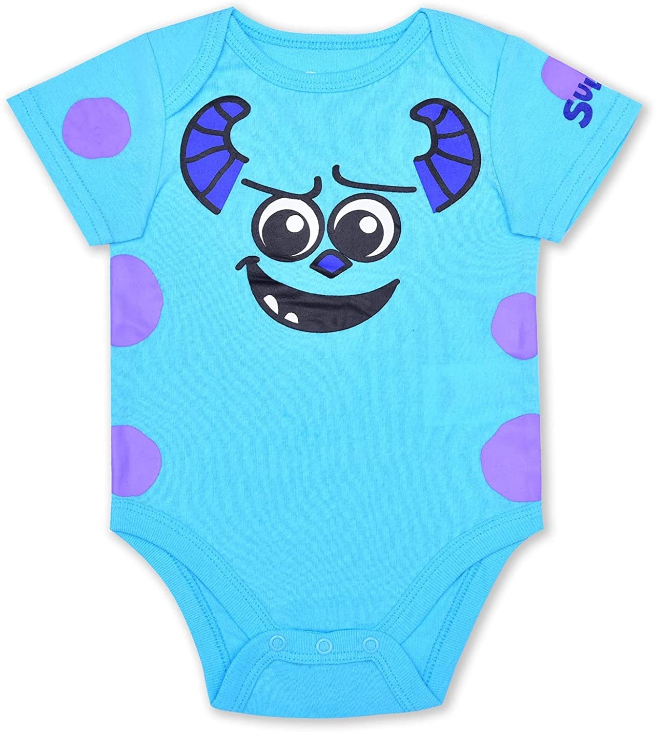 Disney Monsters Inc Boys’ Mike or Sully Short Sleeve Bodysuit and Jogger Pants Set for Newborn and Infant