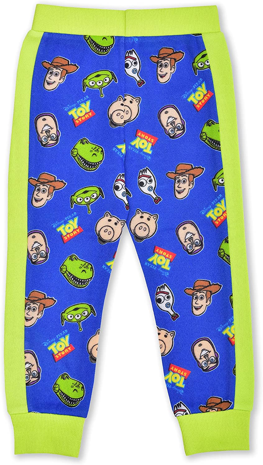 Disney Toy Story Buzz Lightyear, Woody, Rex and Forky Boys Long Sleeve Shirt and Joggers Set for Toddler and Little Kids