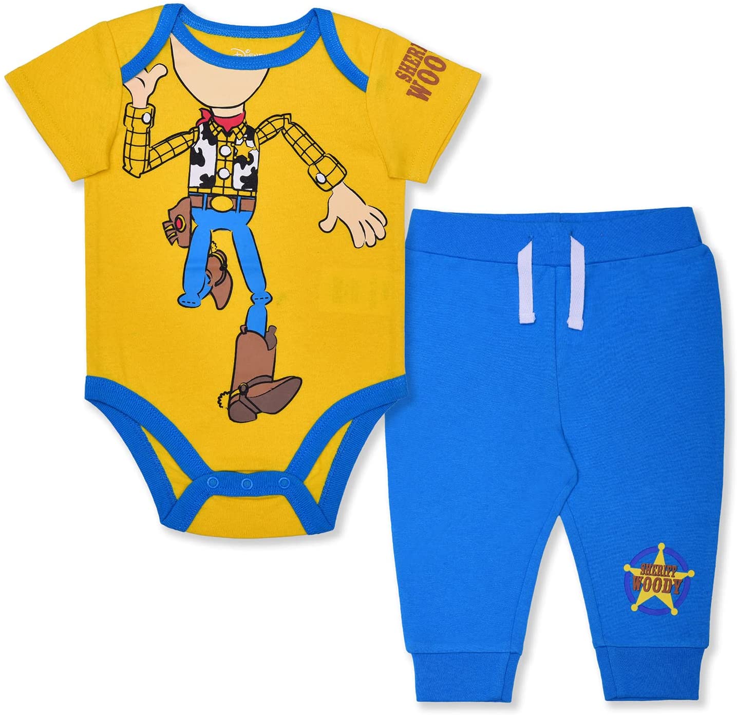 Disney Toy Story Boys’ Bodysuit and Jogger Pants Costume Set for Newborn and Infant - Yellow/Blue/Green/White