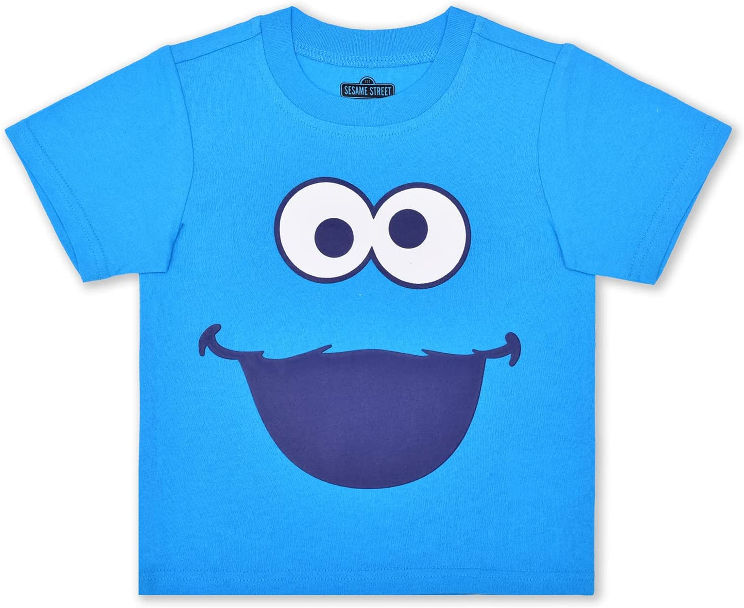 Sesame Street Elmo or Cookie Monster Boys’ T-Shirt and Jogger Set for Infant and Toddler Kids – Blue/Navy or Red/Black
