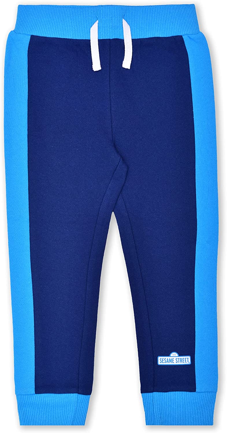 Sesame Street Elmo or Cookie Monster Boys’ T-Shirt and Jogger Set for Infant and Toddler Kids – Blue/Navy or Red/Black