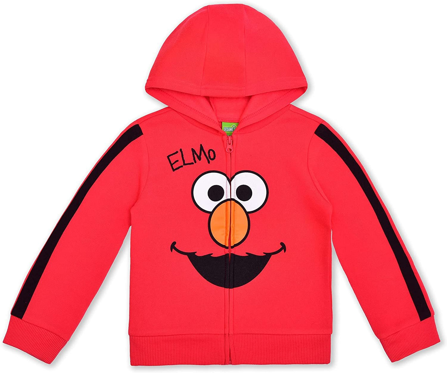 Sesame Street Zip Up Hoodie, Shirt and Jogger Pant Bundle for Boys, Active Wear for Kids, Size 12M Red
