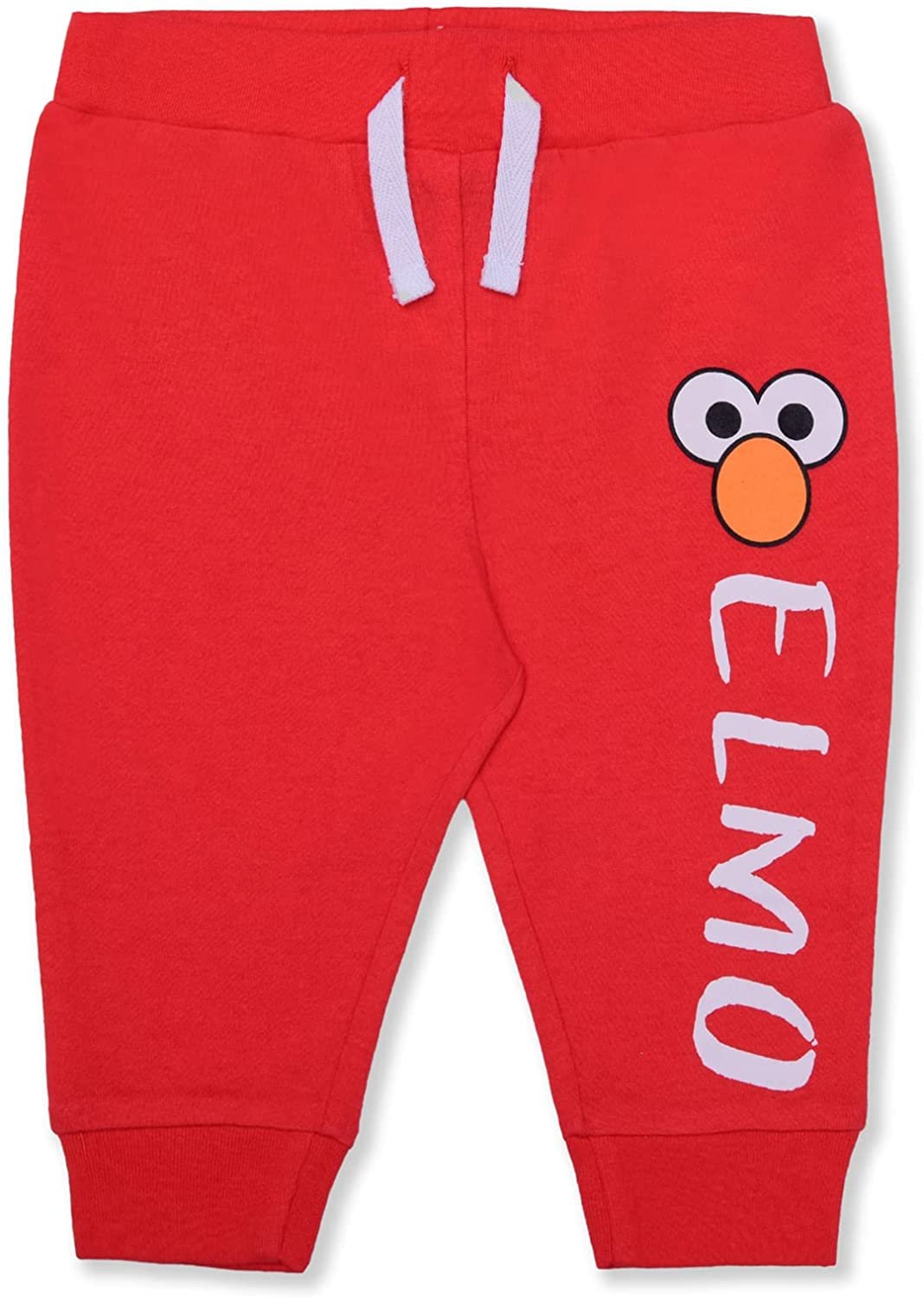 Sesame Street Boys’ Elmo Bodysuit and Jogger Set for Newborn and Infant – Red/White