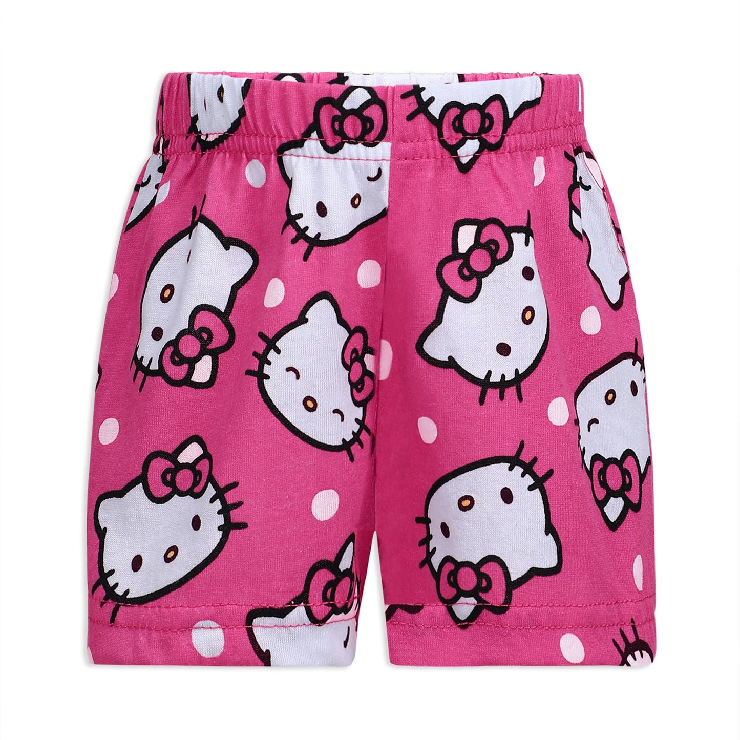 Hello Kitty Girls T-Shirt and Short Set for Infant, Toddler, Little and Big Girls - Pink