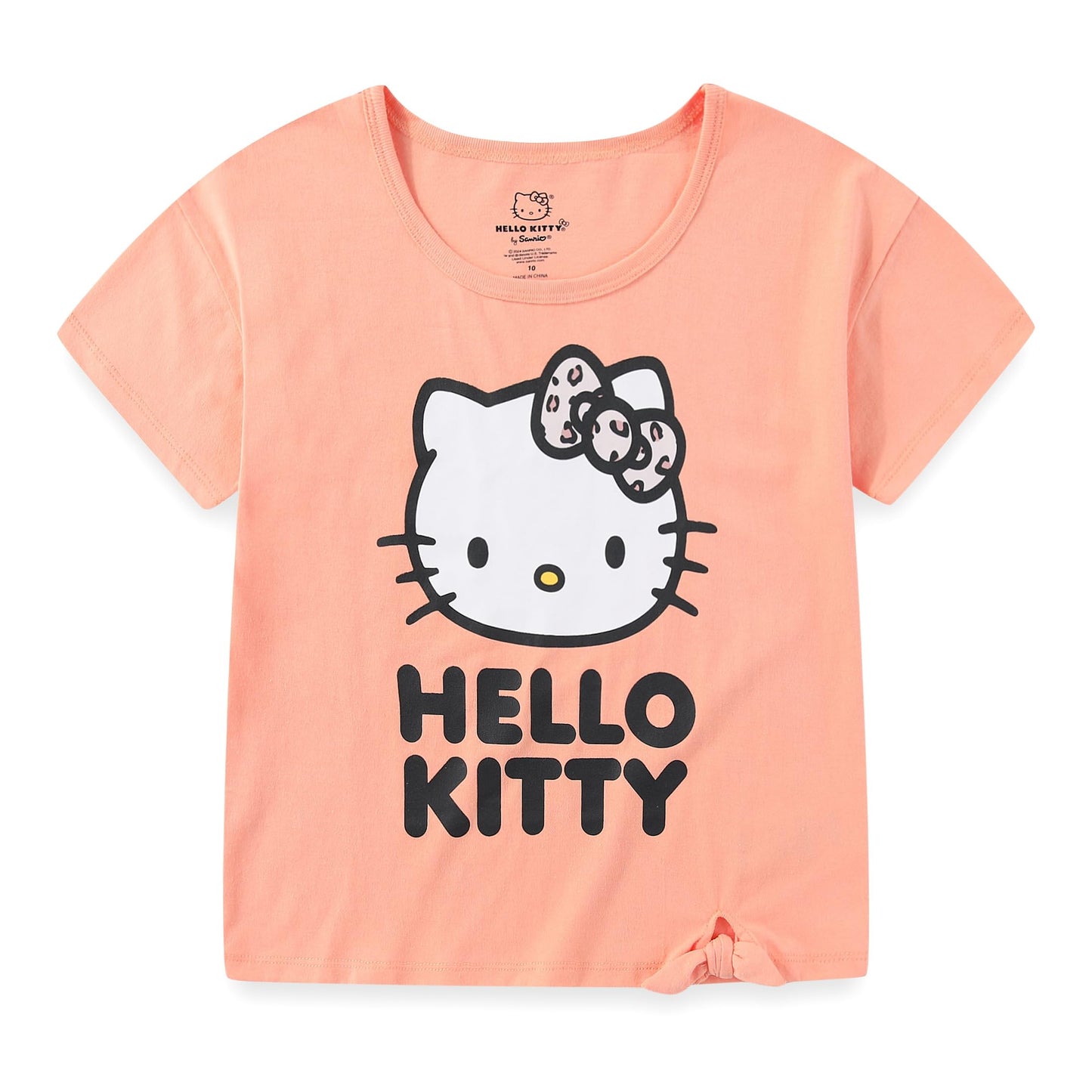 Hello Kitty Sanrio Girls 2 Piece Short Sleeve T-Shirt and Bike Shorts Set for Big Kids