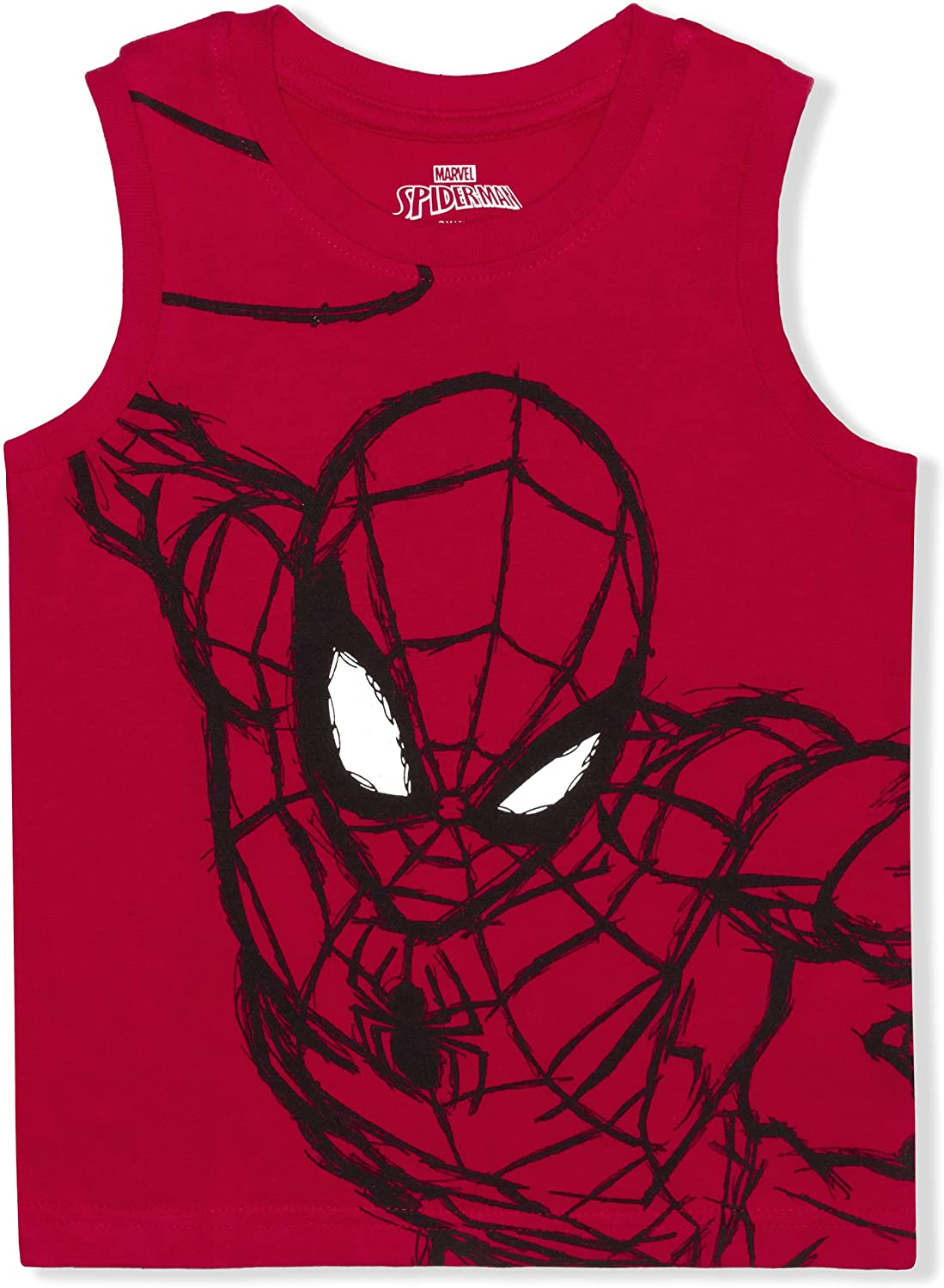 Marvel Spider-Man Boys 2 Pack Tank Top for Little Kids – Red/Grey