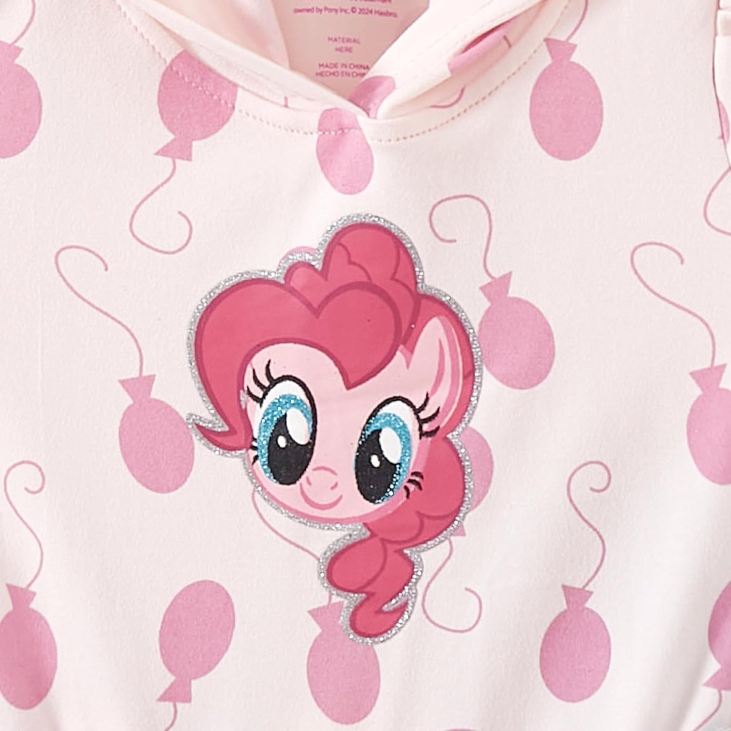 Hasbro My Little Pony Pinkie Pie Girl Hooded Dress for Toddlers and Big Kids - Pink