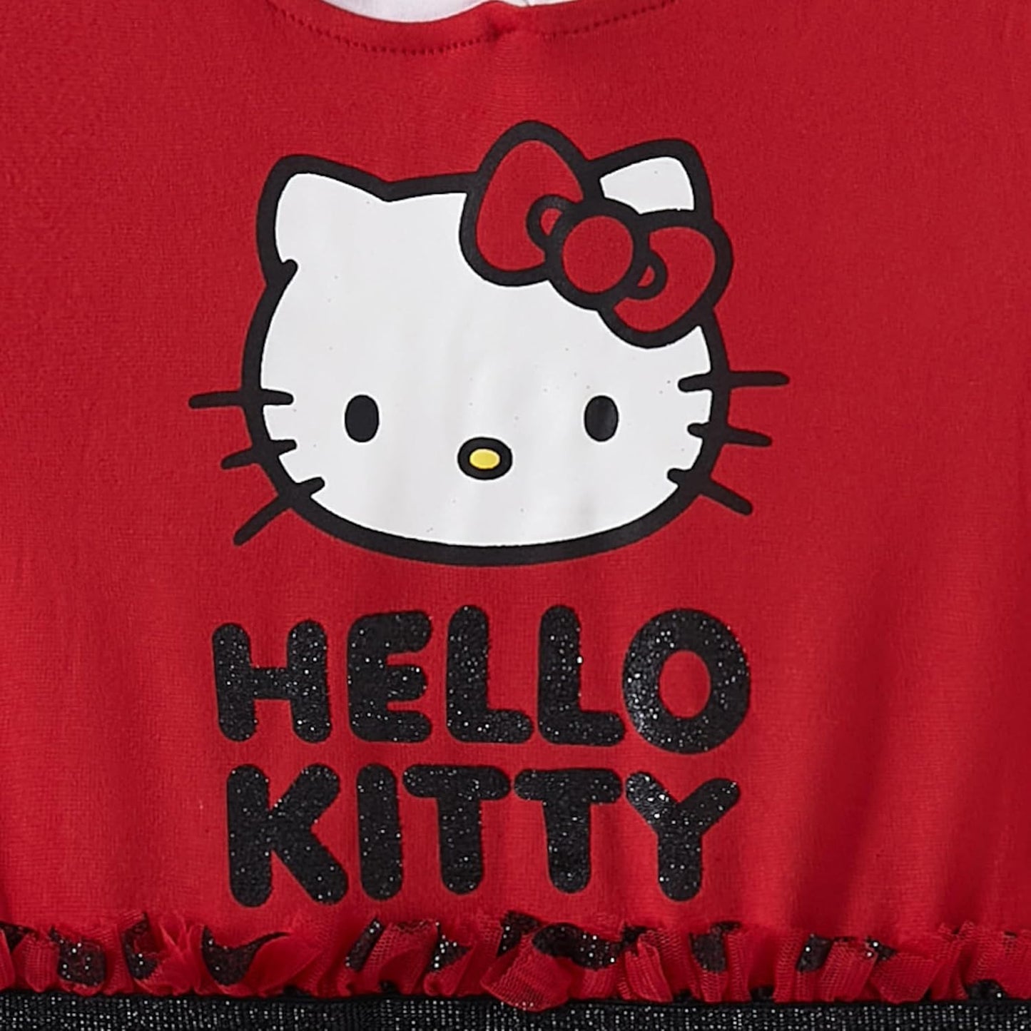 Sanrio Hello Kitty Girl Hooded Dress with Ears for Toddlers and Big Kids - Red
