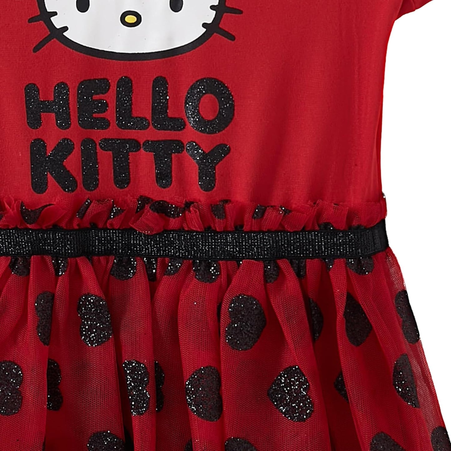 Sanrio Hello Kitty Girl Hooded Dress with Ears for Toddlers and Big Kids - Red