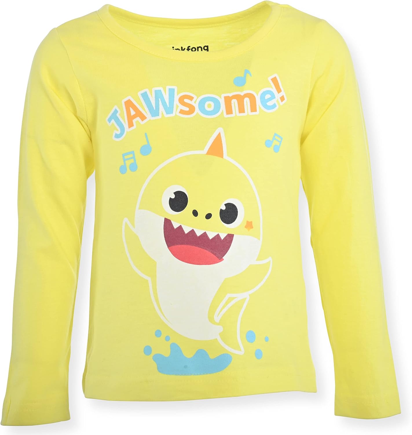 Nickelodeon Girl's 3-Pack Baby Shark Long Sleeve Graphic Tee Shirt