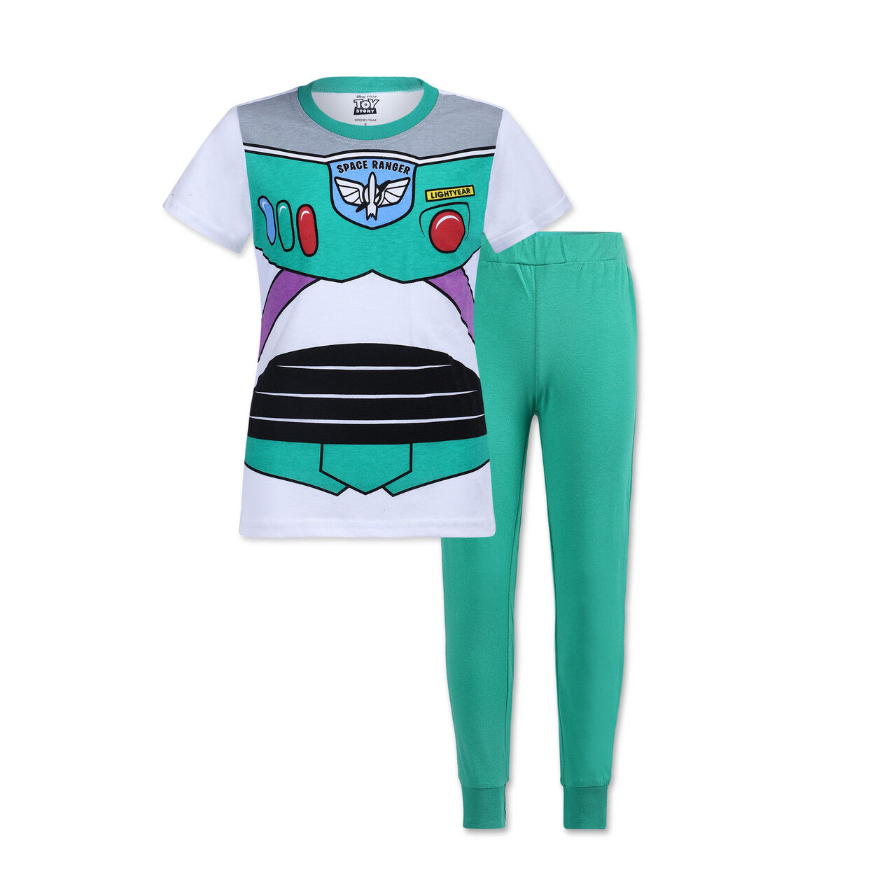 Disney Toy Story Boys’ T-Shirt and Jogger Set for Toddler and Little Kids – Blue/Yellow or Green/Grey