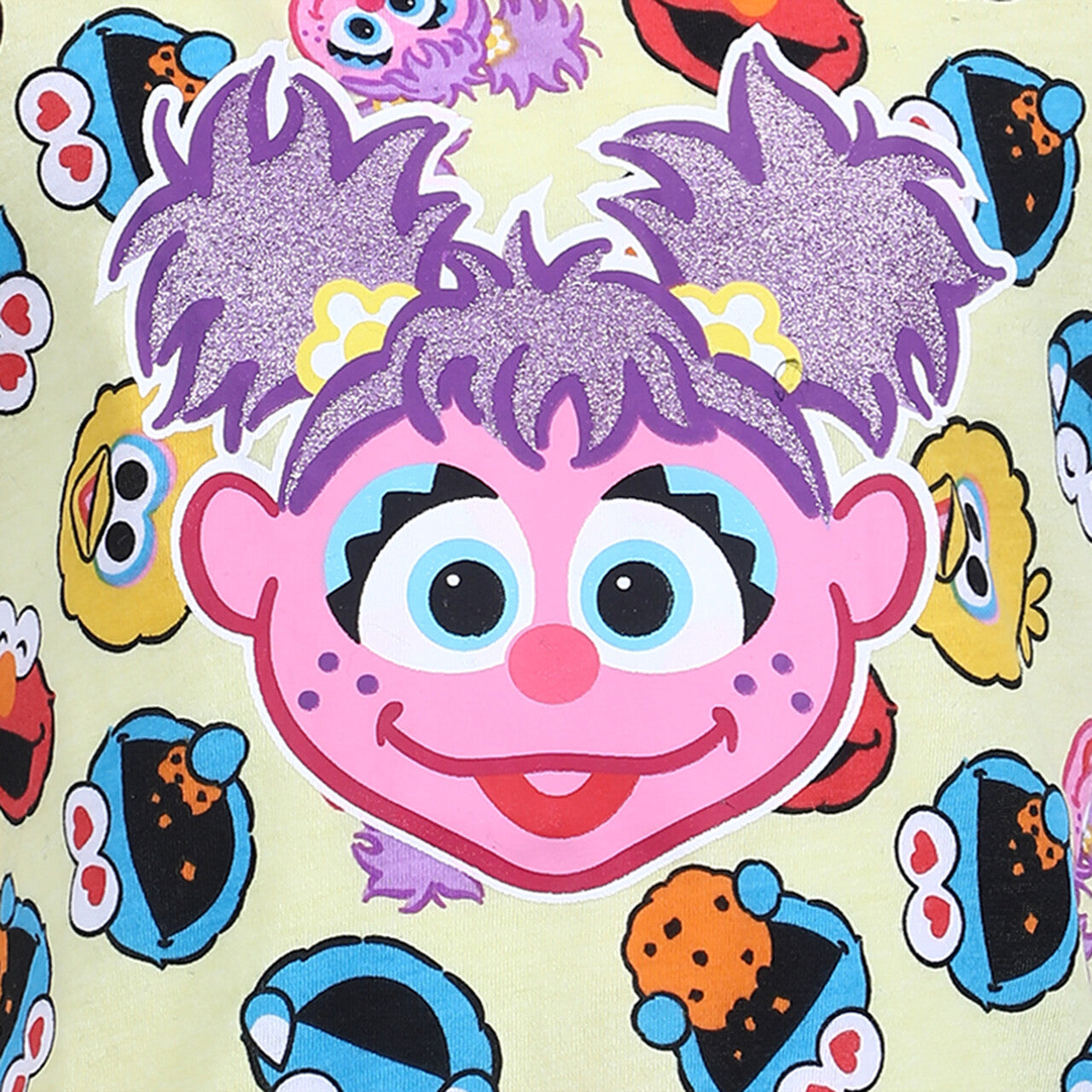 Sesame Street Girl's Abby Cadabby Short Sleeve Graphic Tee Shirt, Yellow