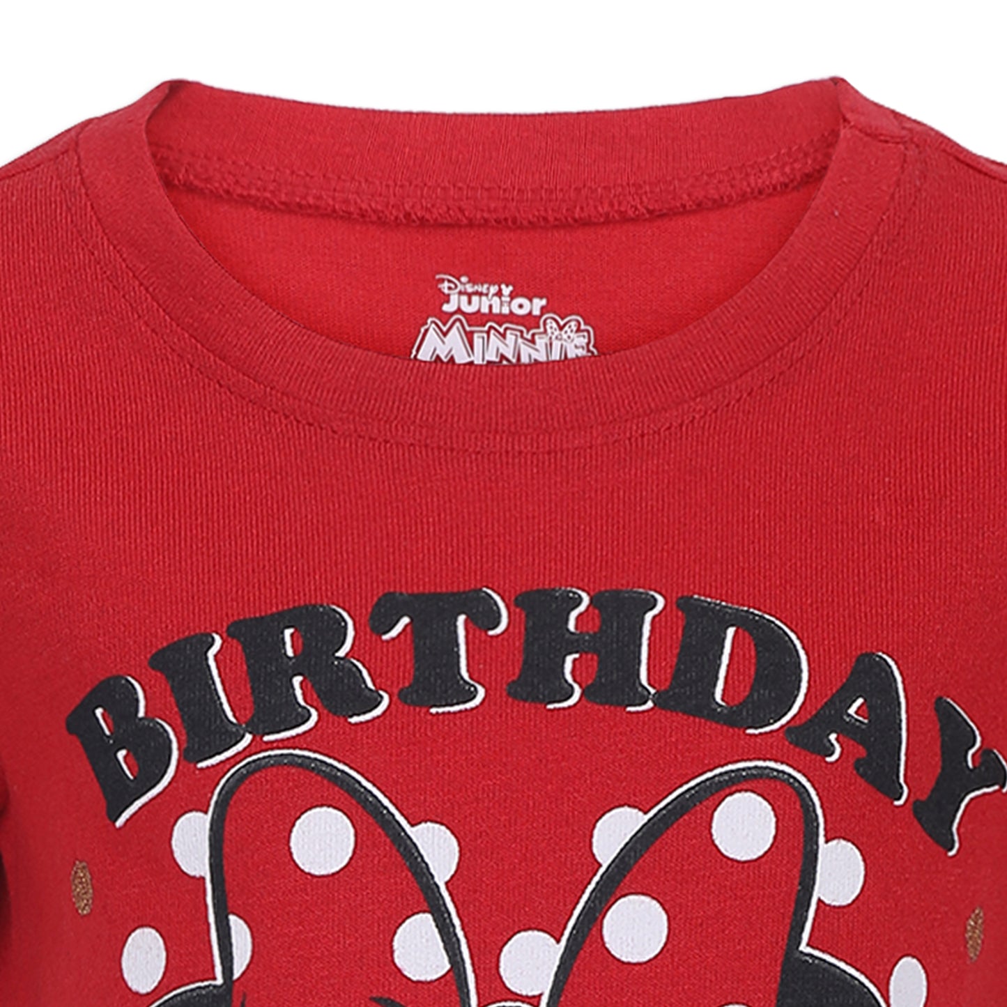 Disney Minnie Mouse and Mickey Mouse Girls’ Birthday Party T-Shirt for Toddler and Little Kids – Blue or Pink or Red