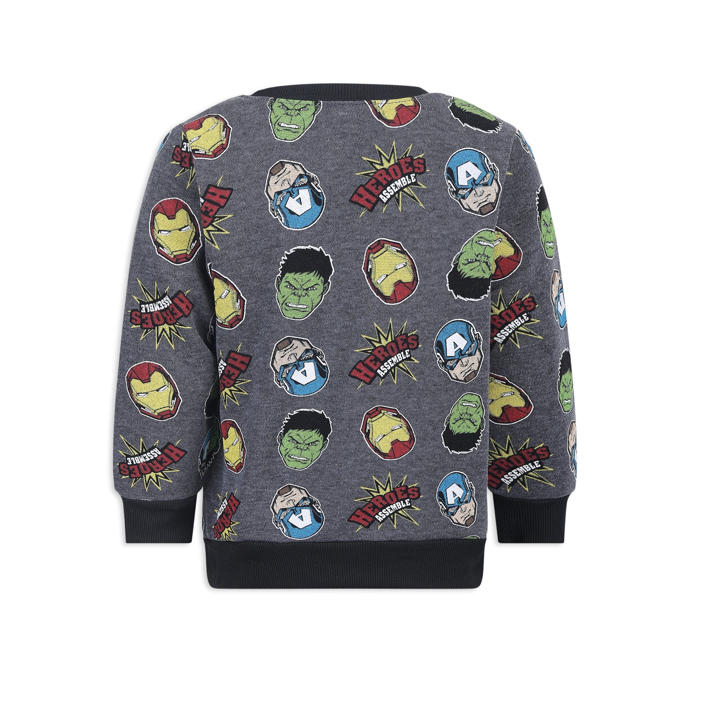 Marvel Avengers Boys Captain America, Ironman and Hulk 2 Piece Sweatshirt and Jogger Set for Toddlers and Little Kids - Grey