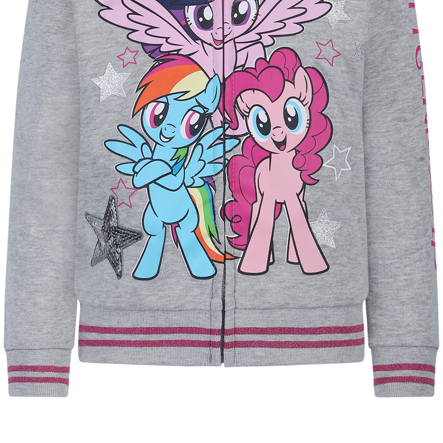 My Little Pony Girl's Roleplay Hoodie with 3D Ears Grey