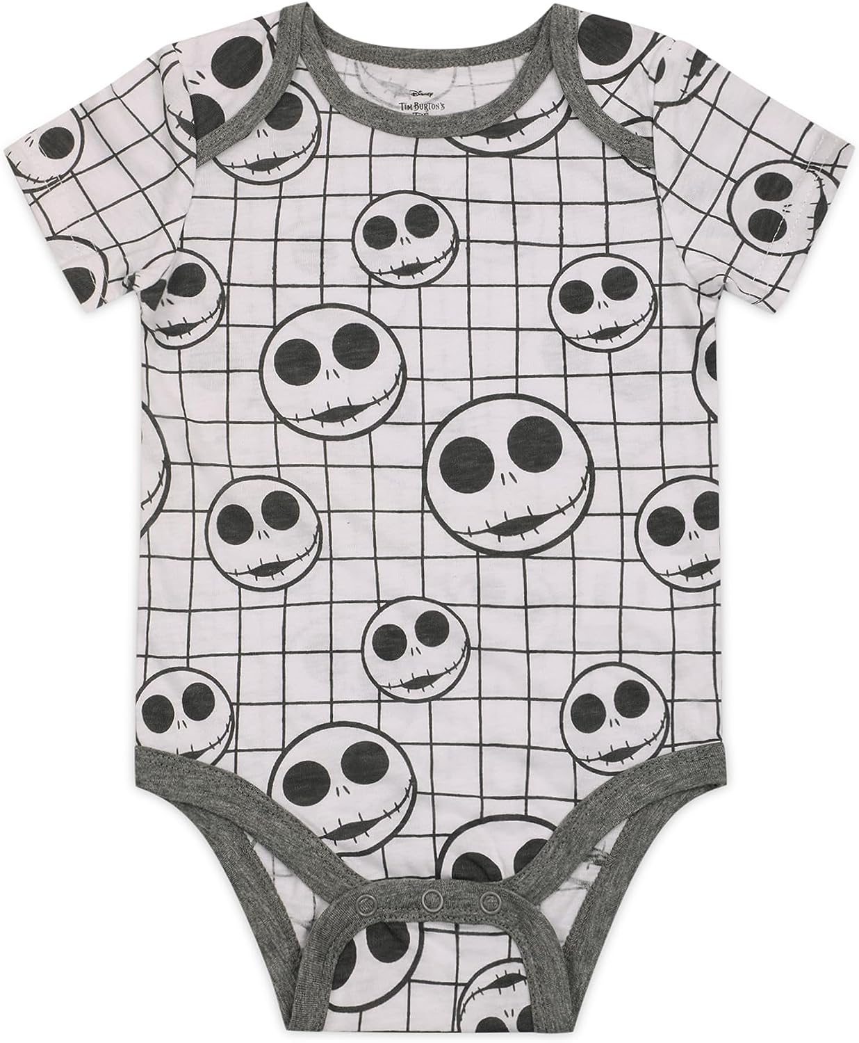 Disney Nightmare Before Christmas Boys? Jack Skellington 3 Pack Bodysuits for Infant ? Grey