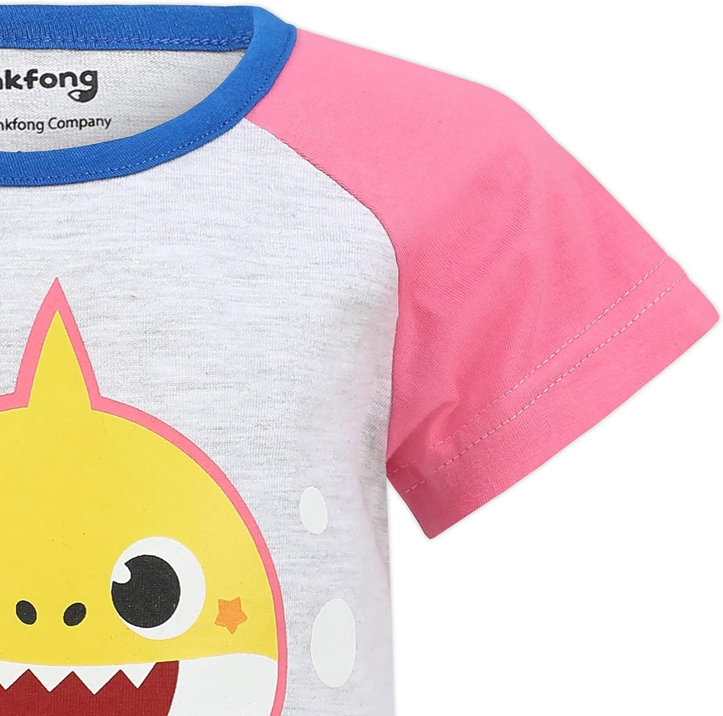 Nickelodeon Baby Shark Girls? T-Shirt and Short Set for Infant, Toddler and Little Kids ? Pink/Grey
