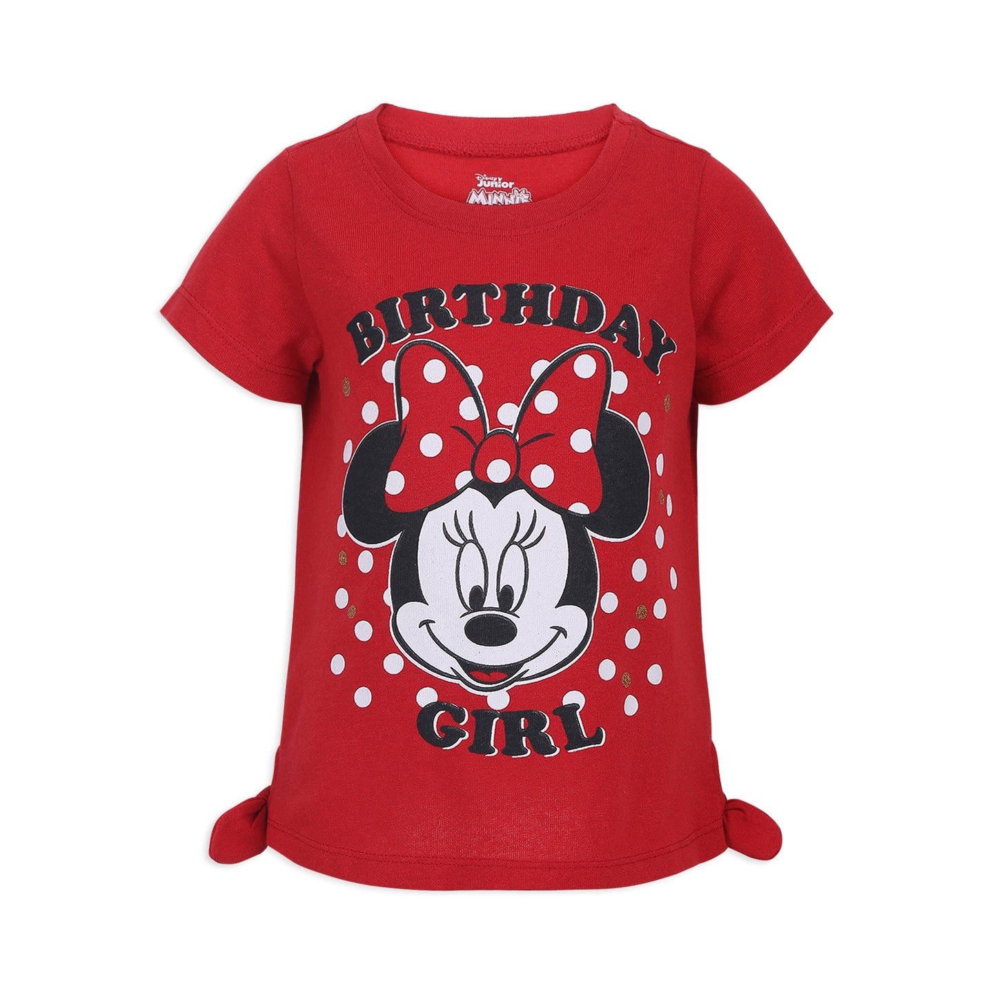 Disney Minnie Mouse and Mickey Mouse Girls’ Birthday Party T-Shirt for Toddler and Little Kids – Blue or Pink or Red