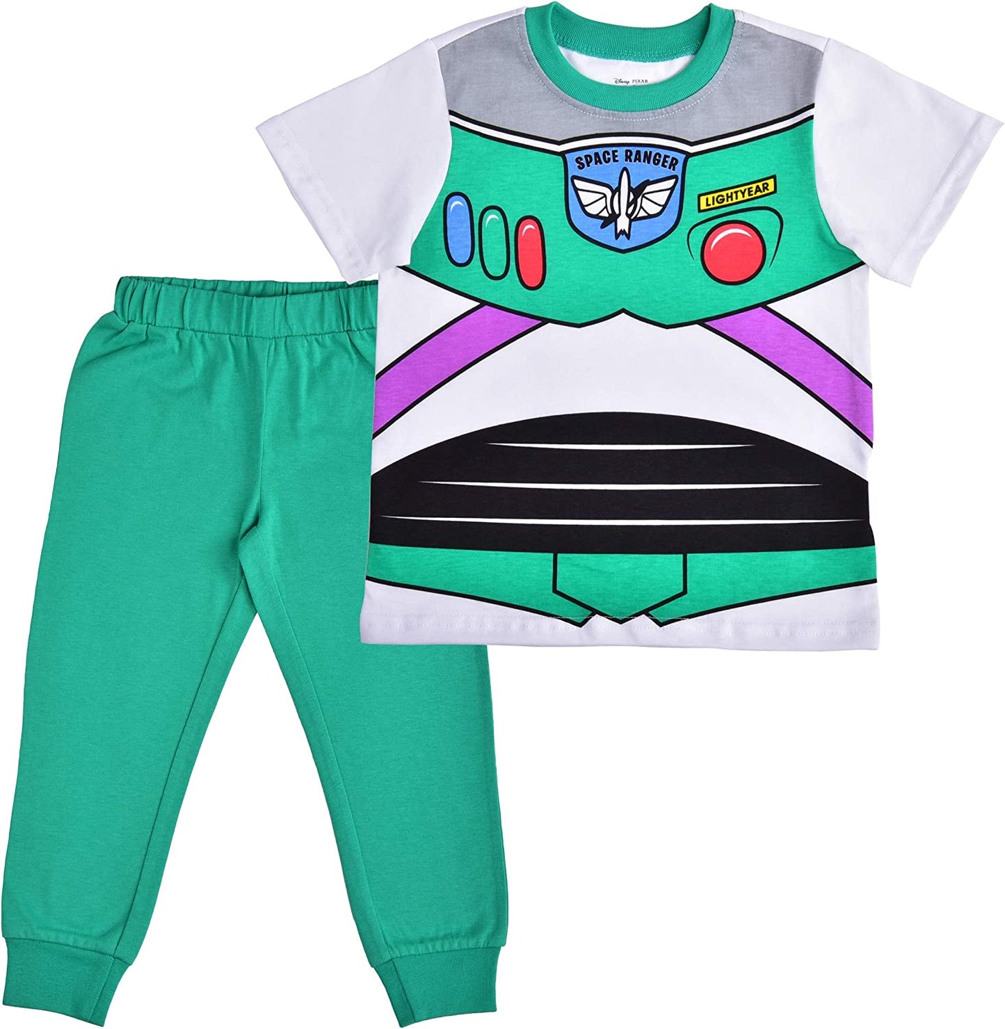 Disney Toy Story Boys’ T-Shirt and Jogger Set for Toddler and Little Kids – Blue/Yellow or Green/Grey
