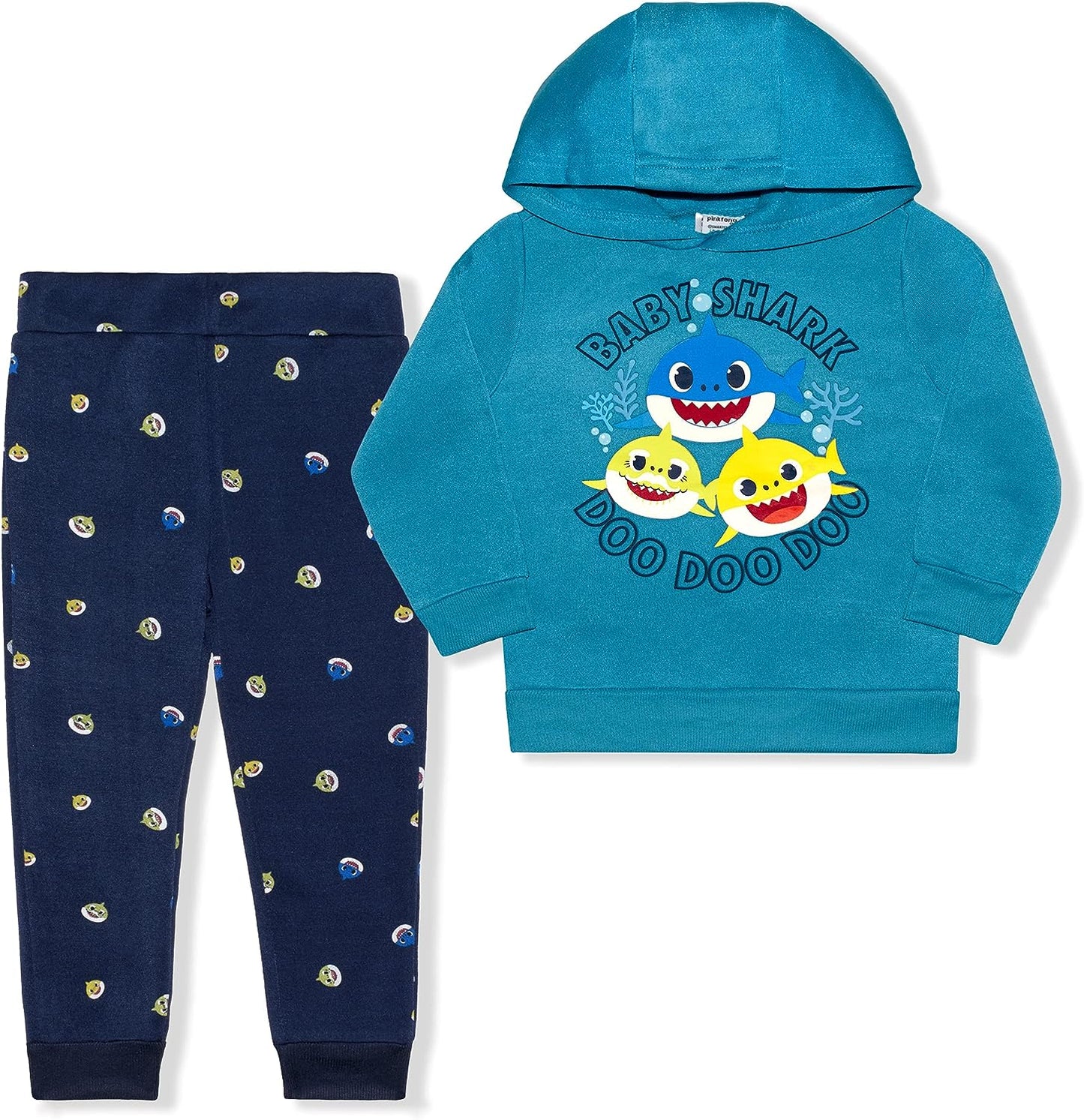Nickelodeon Baby Shark Boys? Hooded Sweatshirt and Jogger Set for Toddler ? Blue/Navy or Blue/Grey or Black/Grey