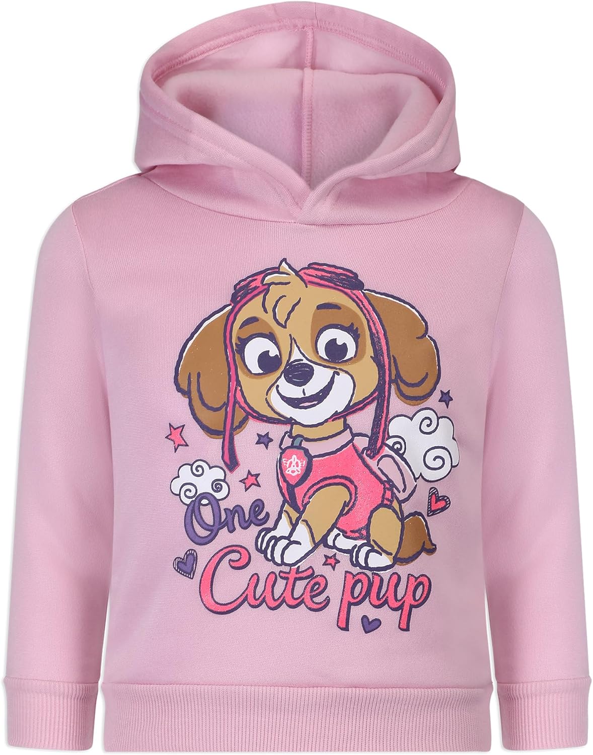Nickelodeon Paw Patrol Skye 2 Pack Zip Up Hoodie and Pullover Hoodie for Toddlers and Big Kids ? Pink/Purple