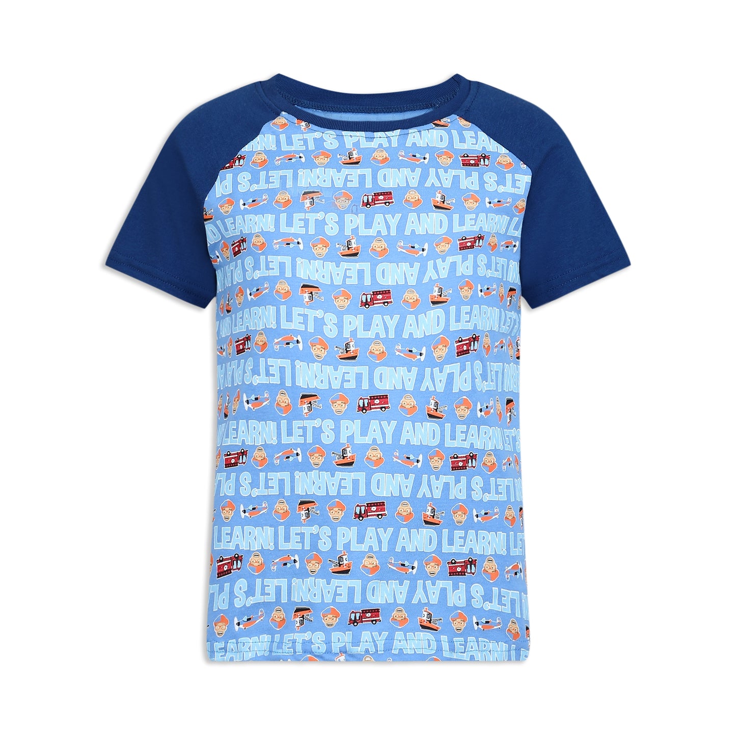 Blippi Boys’ 3 Pack T-Shirts for Infant and Toddler – Blue/Orange/Grey