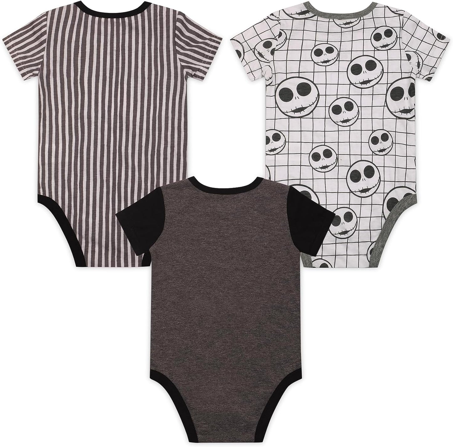 Disney Nightmare Before Christmas Boys? Jack Skellington 3 Pack Bodysuits for Infant ? Grey